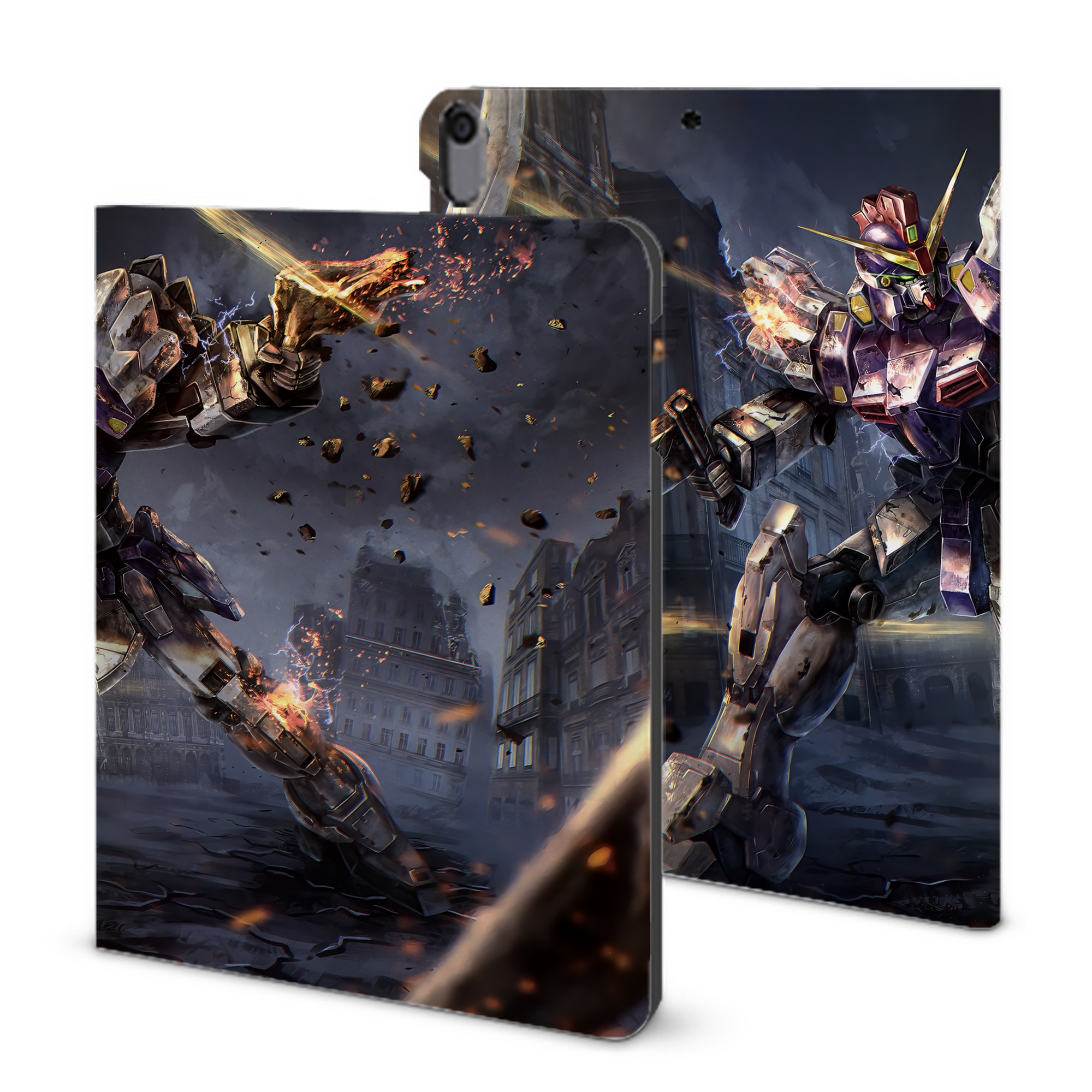 （画像用） 機動戦士ガンダム Mobile Suit Gundam IPad ケース ブック型 PUレザー TPU 耐衝撃 軽量 薄型 ペン収納なし 全面保護 IPad 各モデル対応